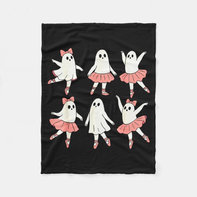 Ghost Ballerina Ballet Dance Teacher Halloween Cos Fleece Blanket (Front)