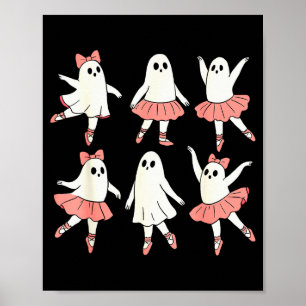 Ghost Ballerina Ballet Dance Teacher Halloween Cos Poster