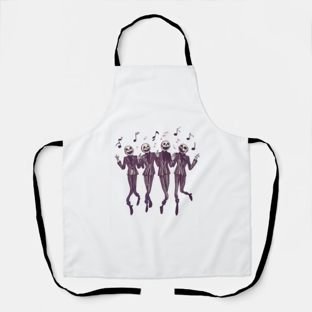 Ghost Barbershop Quartet Apron (Front)