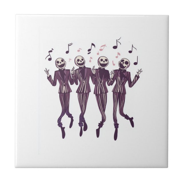 Ghost Barbershop Quartet Ceramic Tile (Front)