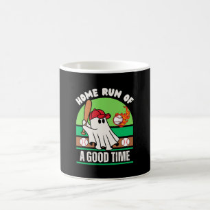Ghost Baseball Player Halloween Coffee Mug