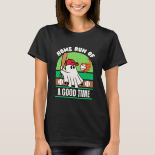 Ghost Baseball Player Halloween T-Shirt