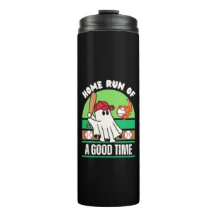 Ghost Baseball Player Halloween Thermal Tumbler