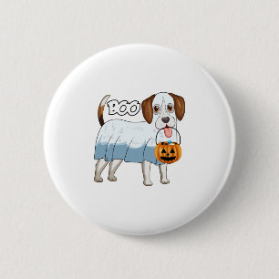 Ghost Beagle Halloween Dog 6 Cm Round Badge