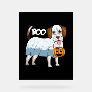 Ghost Beagle Halloween Dog Acrylic Sign