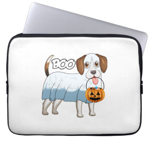Ghost Beagle Halloween Dog Laptop Sleeve