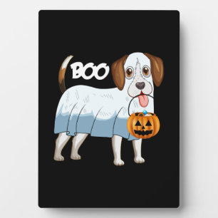 Ghost Beagle Halloween Dog Plaque