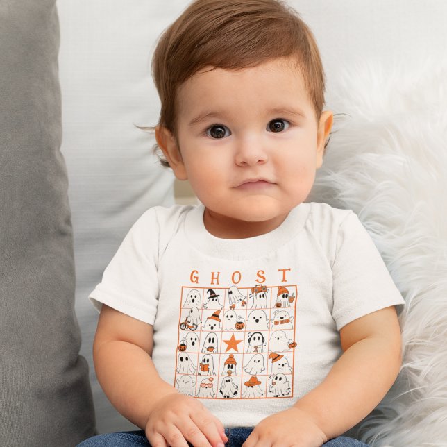 Ghost Bingo  Baby Bodysuit (This item is for display purposes only to illustrate the design element. )
