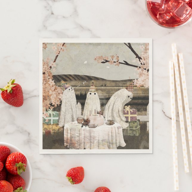 Ghost Birthday Party Napkin (Insitu)