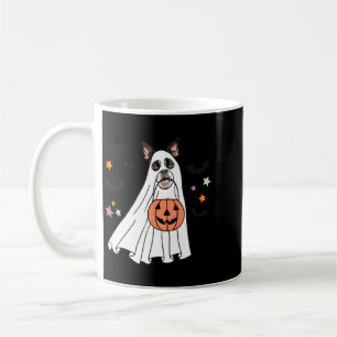 Ghost Black Boston Terrier Boo Dog Lover Halloween Coffee Mug