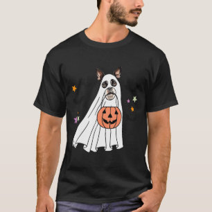 Ghost Black Boston Terrier Boo Dog Lover Halloween T-Shirt