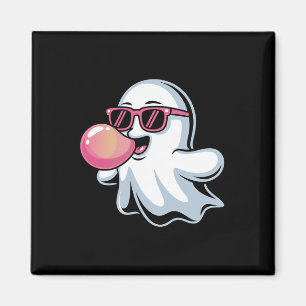 Ghost Blowing Pink Bubblegum Halloween Toddler Boy Magnet