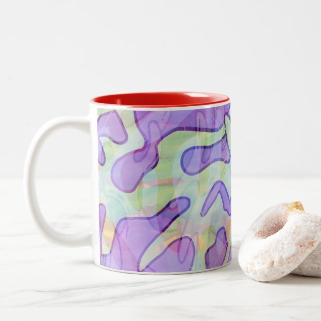 Ghost Bones Two-Tone Coffee Mug (With Donut)