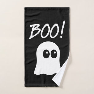 Ghost Boo, cute ghost design Hand Towel