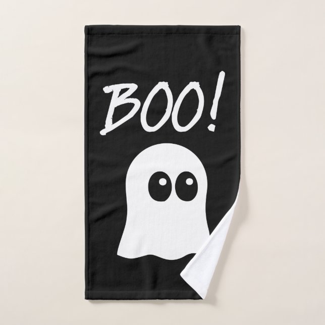 Ghost Boo, cute ghost design Hand Towel (Hand Towel)