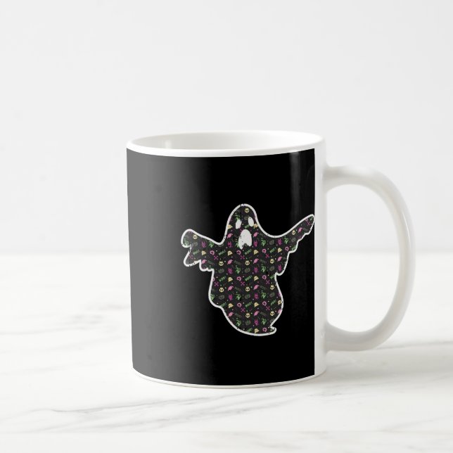 Ghost Boo Grim Reaper Pumpkin Pattern Easy Hallowe Coffee Mug (Right)