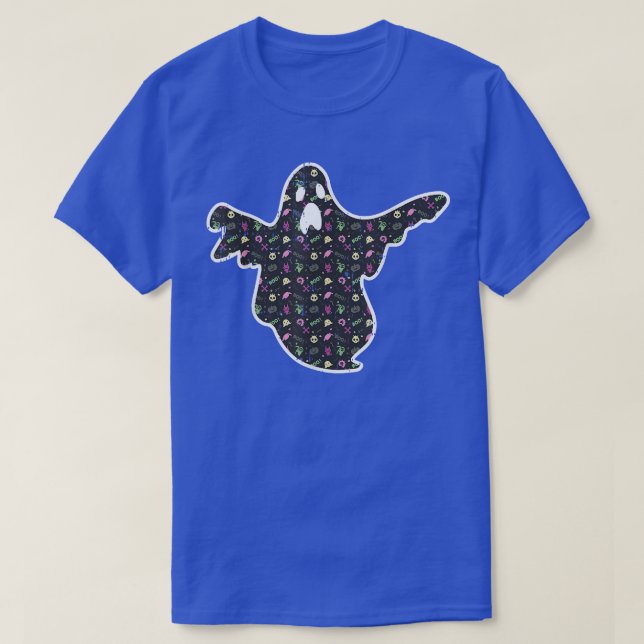 Ghost Boo Grim Reaper Pumpkin Pattern Easy Hallowe T-Shirt (Design Front)