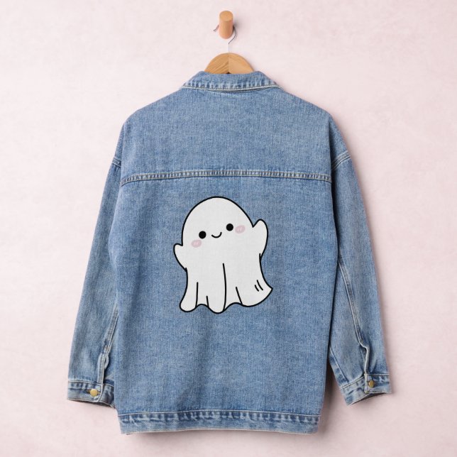 Ghost Boo Halloween  Denim Jacket (Hangar)