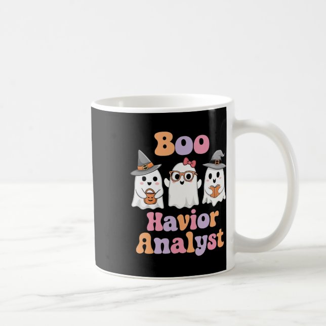 Ghost Boo Havior Analyst Funny Halloween Behaviour Coffee Mug (Right)