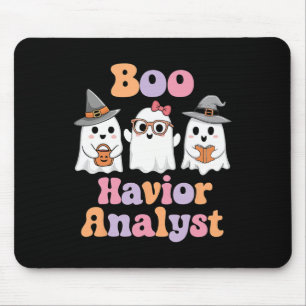 Ghost Boo Havior Analyst Funny Halloween Behaviour Mouse Pad