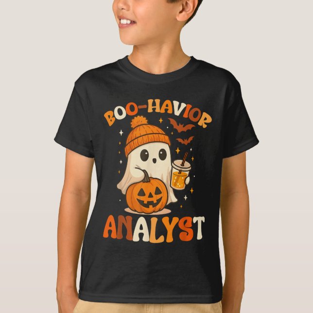 Ghost Boo Havior Yst Funny Halloween Behaviour The T-Shirt (Front)