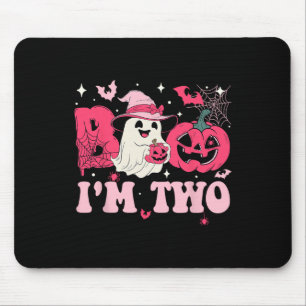 Ghost Boo I'm Two 2nd Birthday Kids Halloween Groo Mouse Pad
