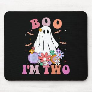 Ghost Boo I'm Two Yr 2nd Birthday Kids Halloween T Mouse Pad