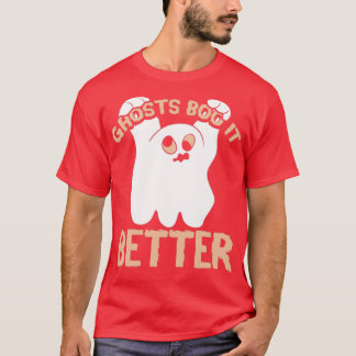 Ghost Boo It Happy Halloween Spooky Scary Creepy D T-Shirt