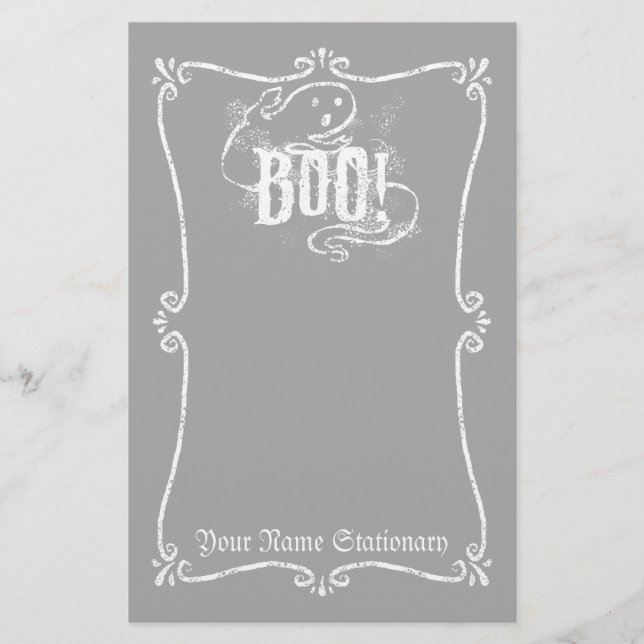 Ghost Boo Stationery (Front)