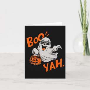 Ghost Boo Yah Funny Halloween Shirt Spooky Booyah Card