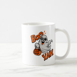 Ghost Boo Yah Funny Halloween Shirt Spooky Booyah  Coffee Mug