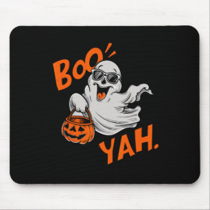 Ghost Boo Yah Funny Halloween Shirt Spooky Booyah Mouse Pad