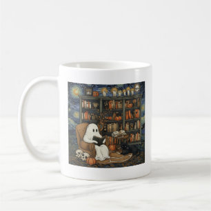 Ghost Book Reader Reading Book Literature Lover Coffee Mug
