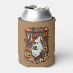 Ghost Book Reader Reading Lover Gift Reader  Can Cooler
