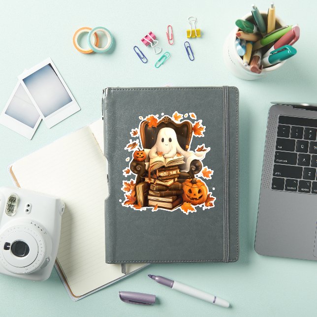 Ghost Book Reading Pumpkin Halloween Teachers (iPad Cover)