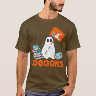 Ghost Booooks Funny Halloween Boo Reading Books  T-Shirt