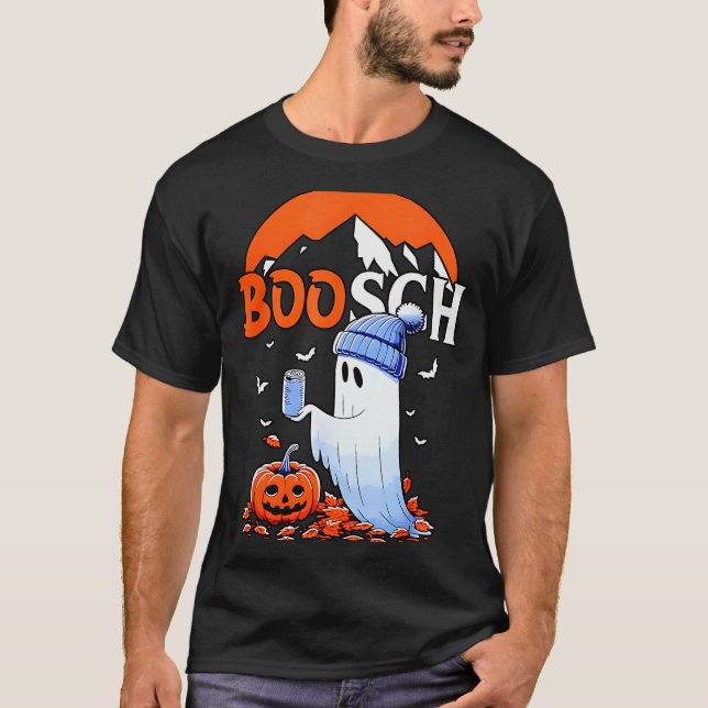Ghost Boosch Beer Halloween  T-Shirt (Front)