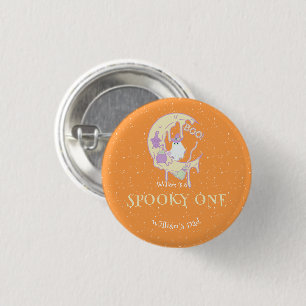 Ghost Boy Dad Spooky One Halloween 1st Birthday 3 Cm Round Badge