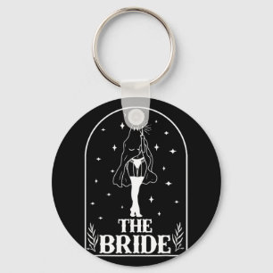 Ghost Bride Coven Gothic Halloween Wedding Bachelo Key Ring