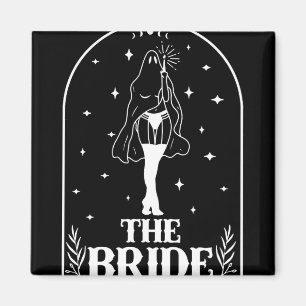 Ghost Bride Coven Gothic Halloween Wedding Bachelo Magnet