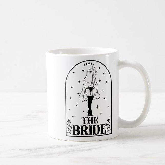 Ghost Bride Coven Witchy Gothic Wedding Bacheloret Coffee Mug (Right)
