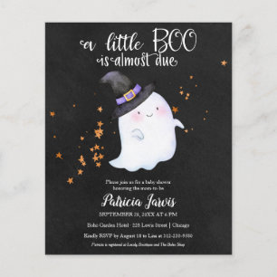 Ghost Budget Halloween Baby Shower Invitation