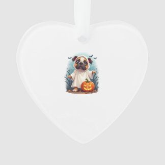 Ghost Bulldog Boo Ornament