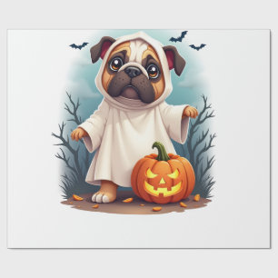 Ghost Bulldog Boo Wrapping Paper