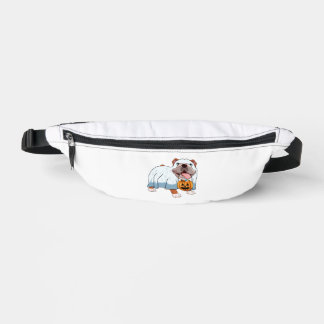 Ghost Bulldog Halloween Dog Bum Bags