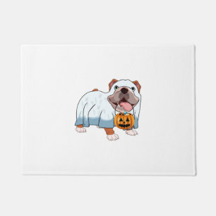 Ghost Bulldog Halloween Dog Doormat