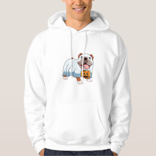 Ghost Bulldog Halloween Dog Hoodie