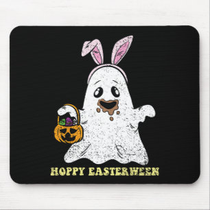 Ghost Bunny Hoppy Easter Egg Hunting Spring Men Wo Mouse Pad