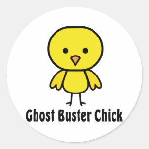 Ghost Buster Chick Classic Round Sticker