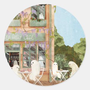 Ghost Cafe Classic Round Sticker